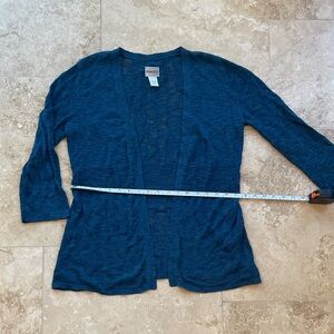 Chico's Teal Open Front Cardigan